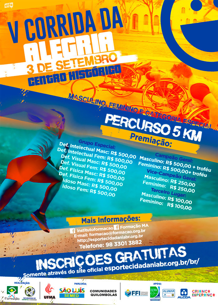 banner corrida alegre